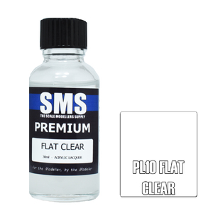SMS PL10 Premium Acrylic Lacquer Flat Clear Paint 30ml