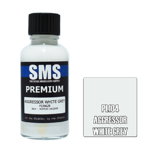 SMS PL104 Premium Acrylic Lacquer Aggressor White Grey Paint 30ml