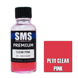 SMS PL111 Premium Acrylic Lacquer Clear Pink Paint 30ml