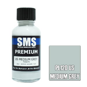 SMS PL120 Premium Acrylic Lacquer US Medium Grey Paint 30ml