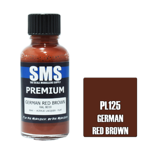 SMS PL125 Premium Acrylic Lacquer German Red Brown Paint 30ml