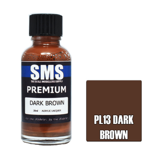 SMS PL13 Premium Acrylic Lacquer Dark Brown Paint 30ml
