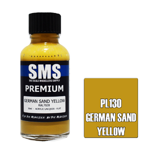 SMS PL130 Premium Acrylic Lacquer German Sand Yellow Paint 30ml