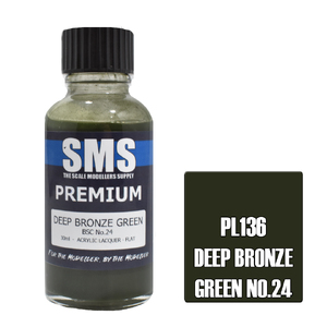 SMS PL136 Premium Acrylic Lacquer Deep Bronze Green BSC No.24 Paint 30ml