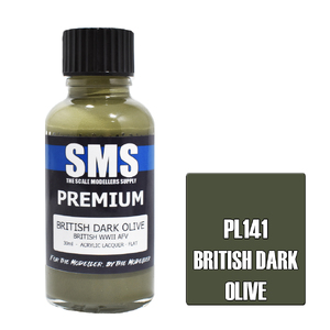 SMS PL141 Premium Acrylic Lacquer British Dark Olive Paint 30ml