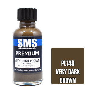 SMS PL148 Premium Acrylic Lacquer Very Dark Brown SCC No.1A Paint 30ml
