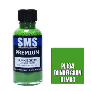 SMS PL194 Premium Acrylic Lacquer Dunkelgrun RLM83 Paint 30ml