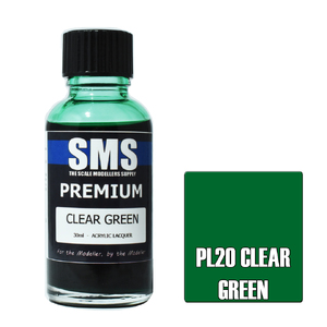 SMS PL20 Premium Acrylic Lacquer Clear Green Paint 30ml