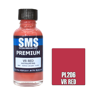 SMS PL206 Premium Acrylic Lacquer Australian Rail VR Red Paint 30ml