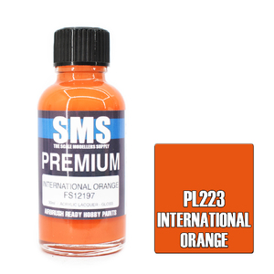 SMS PL223 Premium Acrylic Lacquer International Orange Paint 30ml