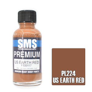 SMS PL224 Premium Acrylic Lacquer US Earth Red Paint 30ml