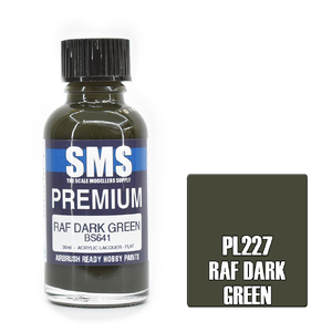 SMS PL227 Premium Acrylic Lacquer RAF Dark Green Paint 30ml