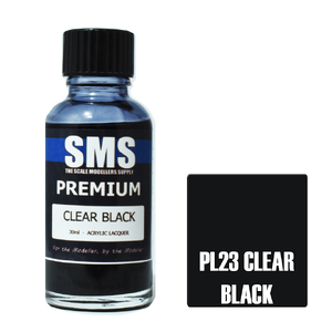 SMS PL23 Premium Acrylic Lacquer Clear Black Paint 30ml