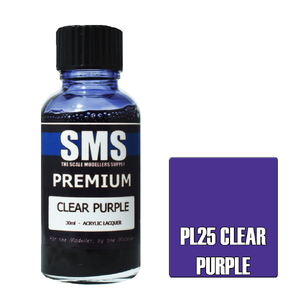 SMS PL25 Premium Acrylic Lacquer Clear Purple Paint 30ml