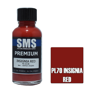 SMS PL70 Premium Acrylic Lacquer Insignia Red Paint 30ml