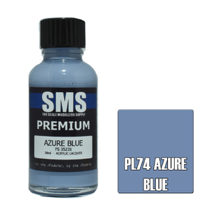 SMS PL74 Premium Acrylic Lacquer Azure Blue Paint 30ml