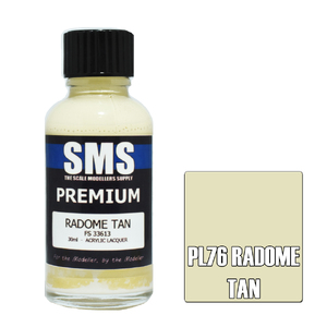 SMS PL76 Premium Acrylic Lacquer Radome Tan Paint 30ml