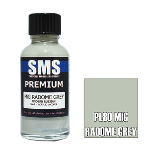 SMS PL80 Premium Acrylic Lacquer MiG Radome Grey Modern Russian Paint 30ml
