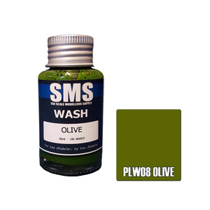 SMS PLW08 Olive Panel Line Wash 30ml – Oil-Based Weathering Wash
