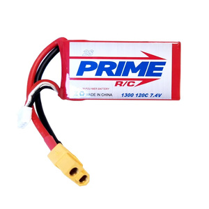Prime RC 2S 7.4v 1300mAh 120C LiPo Battery Soft Case w/ XT60 Connector