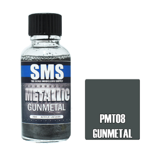 SMS PMT08 Premium Acrylic Lacquer Metallic Gunmetal Paint 30ml