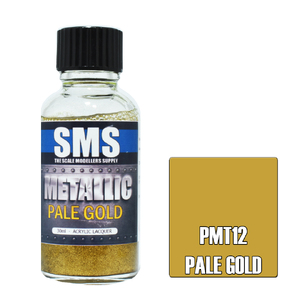 SMS PMT12 Premium Acrylic Lacquer Metallic Pale Gold Paint 30ml