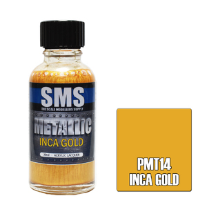 SMS PMT14 Metallic Acrylic Inca Gold Paint 30ml