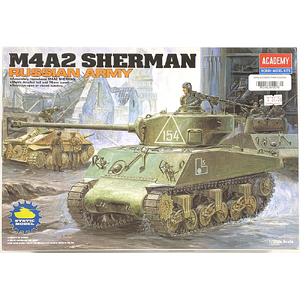 PRE-OWNED - Academy 13010 - M4A2 Sherman 1:35 Scale Model Plastic Kit