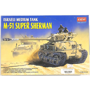 PRE-OWNED - Academy 1373 - M-51 SUPER Sherman 1:35 Scale Model Plastic Kit
