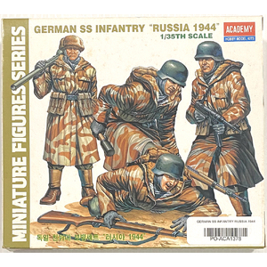 PRE-OWNED - Academy 1378 - German SS Infantry 1:35 Scale Model Plastic Kit