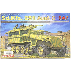 PRE-OWNED - Dragon 6224 - Sd.Kfz.251 Ausf.C (3 in 1) Special Version w/EZ Truck 1:35 Scale Model Plastic Kit