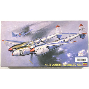 PRE-OWNED - Hasegawa 52604 - P-38J/L Lightning 'South Pacific Aces' 1:48 Scale Model Plastic Kit