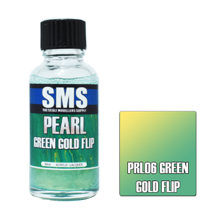 SMS PRL06 Pearl Acrylic Lacquer Green Gold Flip Paint 30ml