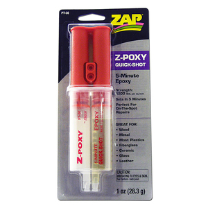 Zap PT-36 1 Oz. 5 Minute Z-Poxy Quick Shot Syringe