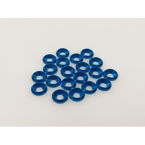 Q-World - Blue 3mm Alum. Sink Washer (20pcs) #QW00311ABLUE