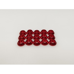 Q-World - Red 3mm Alum. Concave Cape Washer (15pcs)  QW00313RED