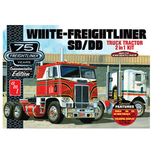 AMT 1046 White Freightliner 2-in-1 SC/DD Cabover Tractor (75th Anniversary) 1:25 Scale