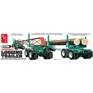 AMT 1103 Peerless Roadrunner Logging Trailer 1/25 Scale Model Kit