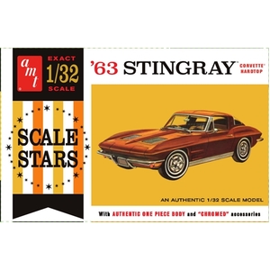 AMT 1112 1963 Chevy Corvette 1/32 Scale Model Plastic Kit