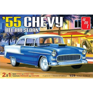 AMT 1119 1955 Chevy Bel Air Sedan 1/25 Scale Model