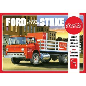 AMT 1147 Ford C600 Stake Bed w/Coca-Cola Machines 1:25 Scale Model Kit