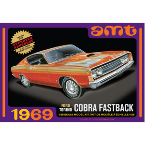 AMT 1217 1969 Ford Torino Cobra Fastback 1:25 Scale Model Plastic Kit