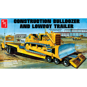 AMT 1218 LOWBOY TRAILER & BULLDOZER COMBO 1/25 SCALE MODEL KIT