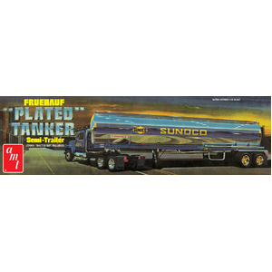 AMT 1239 Fruehauf Plated Tanker Trailer (Sunoco) 1:25 Scale Plastic Model Kit