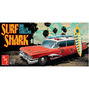 AMT 1242 Surf Shark 1959 Cadillac Ambulance 1:25 Scale Model Plastic Kit
