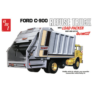 AMT1247 Ford C-900 Gar Wood Load Packer Garbage Truck 1:25 Scale Model Kit