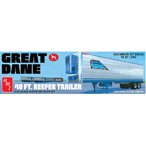 AMT 1249 Great Dane 40' Reefer Trailer 1/25 Scale Model Plastic Kit