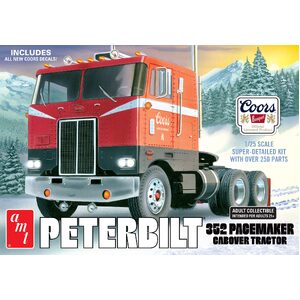 AMT 1375 Peterbilt 352 Pacemaker COE Coors Beer 1:25 Scale Model Plastic Kit