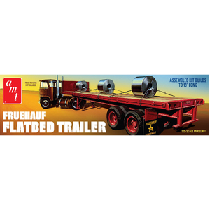AMT 1399 Fruehauf Flatbed Trailer 1/25 Scale Model Plastic Kit