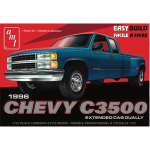 AMT 1409 1996 Chevrolet C-3500 Dually Pickup Easy Build 1:25 Scale Model Plastic Kit